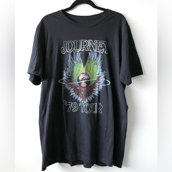🛑SOLD🛑 Journey Rock Band 79’ Tour Graphic Dark Grey Shirt Size XL - Picture 1 of 4